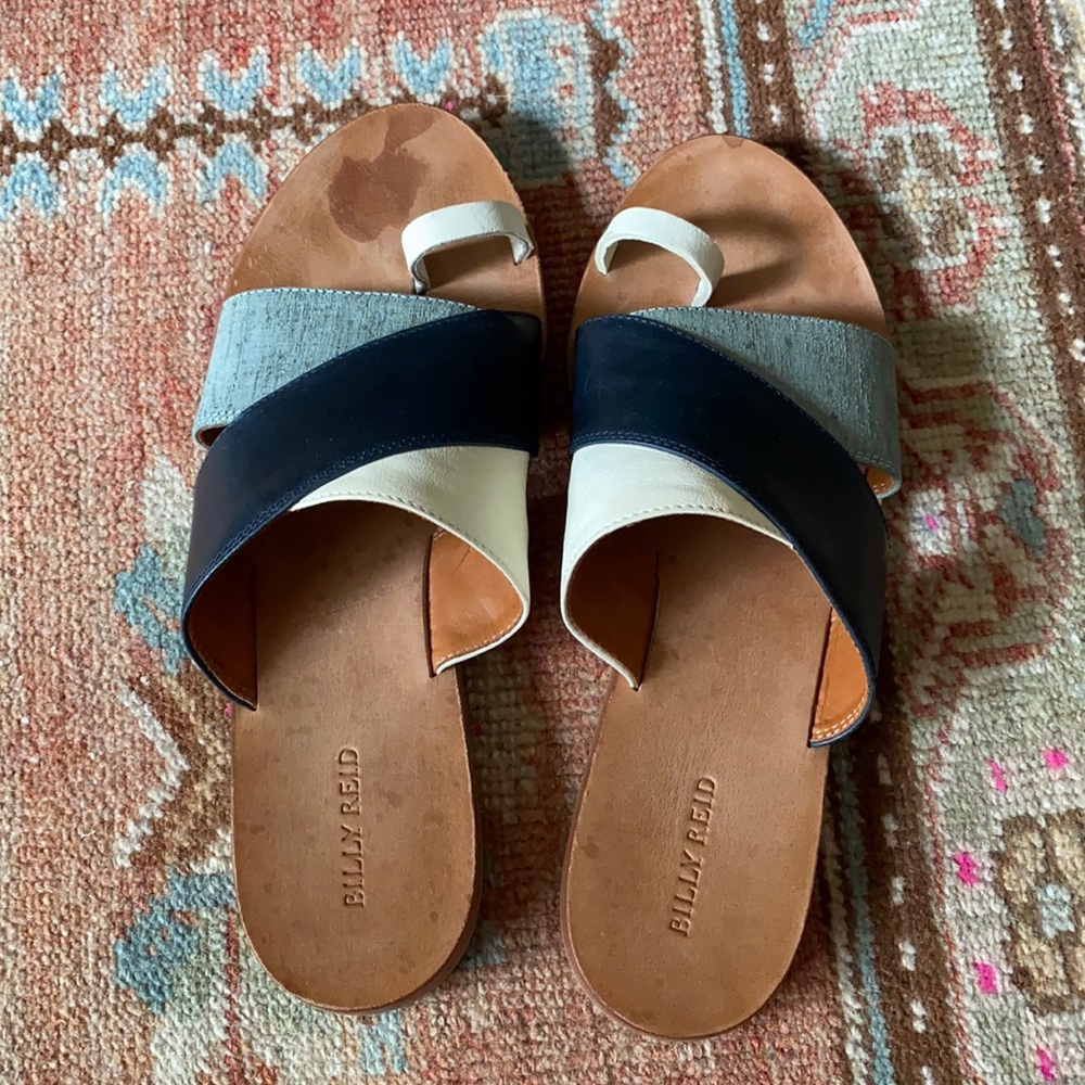 BILLY REID - Leather Cross Strap Sandal
